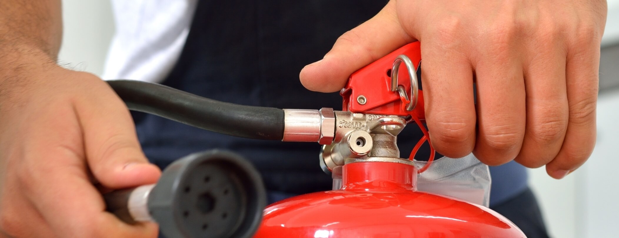 Brandblusser in actie